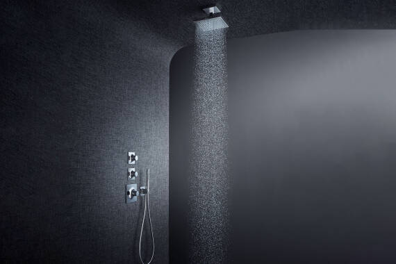 雅生玛颂恒温器：头顶花洒和手持花洒