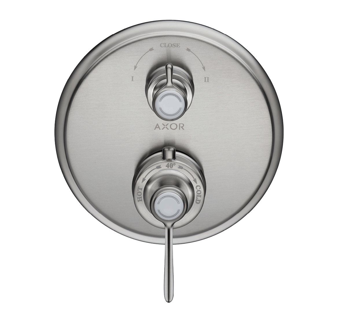 雅生蒙特勒淋浴恒温器的个性化激光符号。