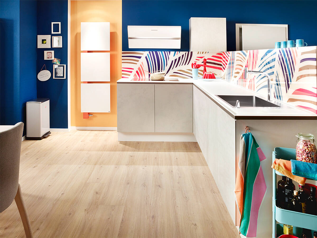 Neo-pop style kitchen ideas with vibrant colours.