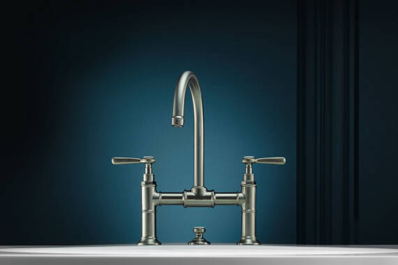 用于台盆的雅生蒙特勒双手柄桥式龙头