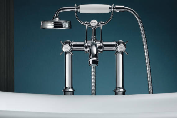 雅生蒙特勒双手柄明装浴室龙头