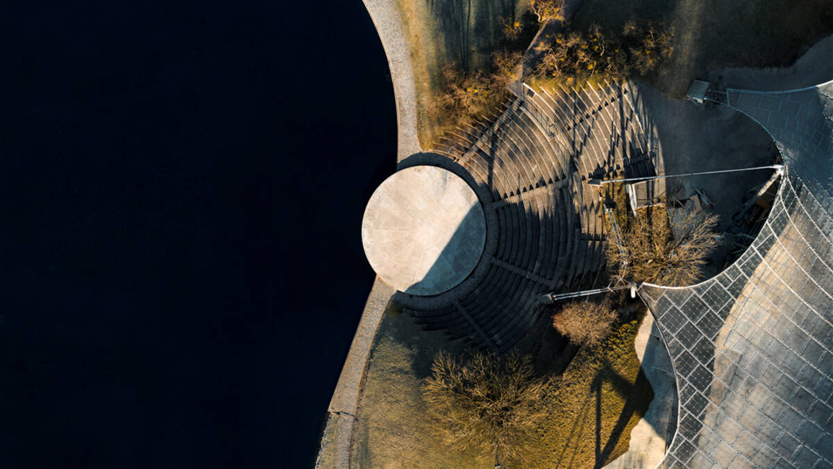 慕尼黑奥林匹克公园鸟瞰图