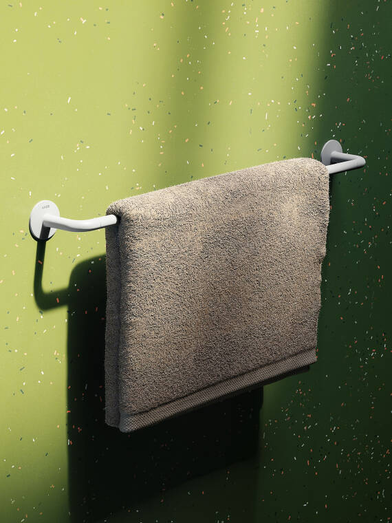 具有前卫白特殊表面的雅生圆形通用毛巾杆