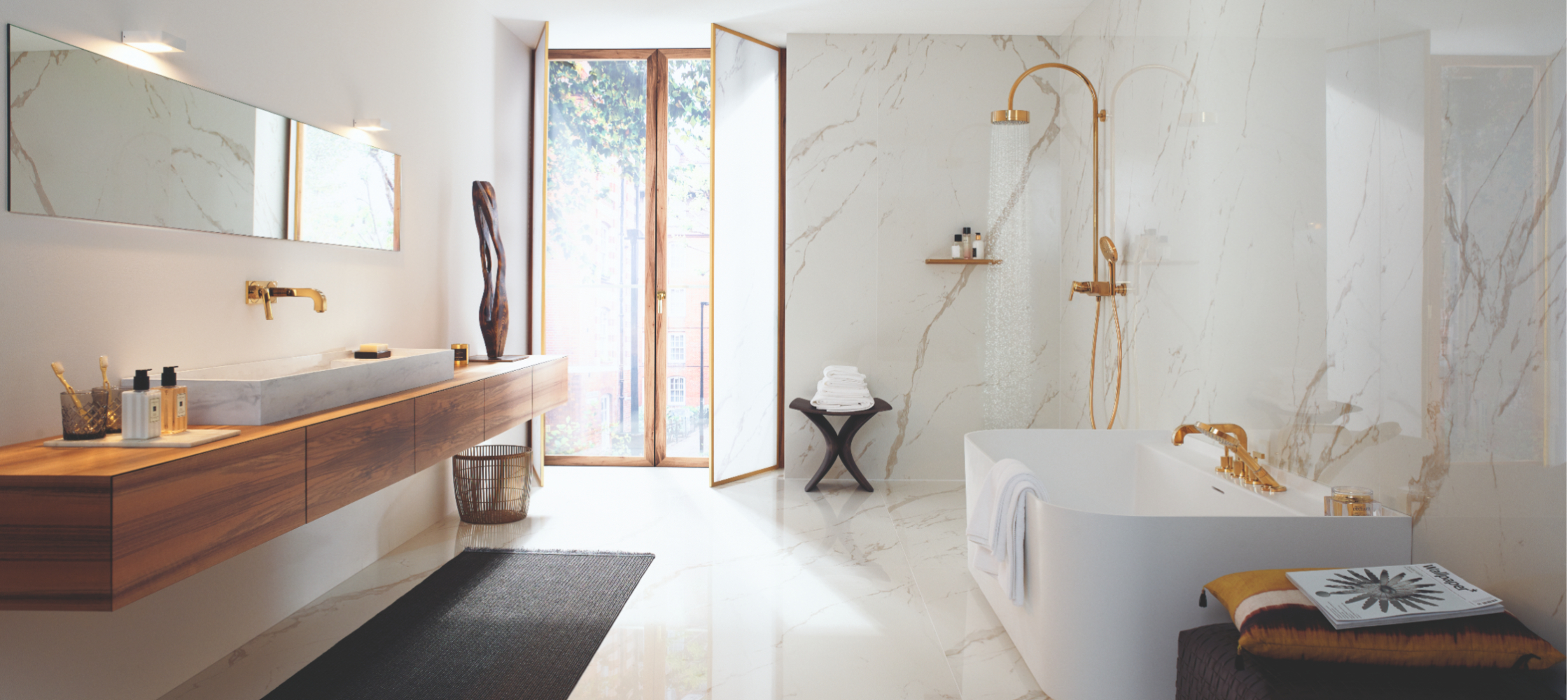 雅生“轻奢淡雅风”浴室构想。