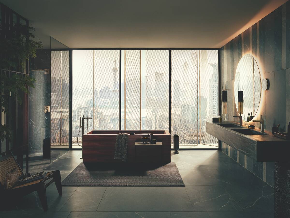 “当代自然风”大规模浴室构想。