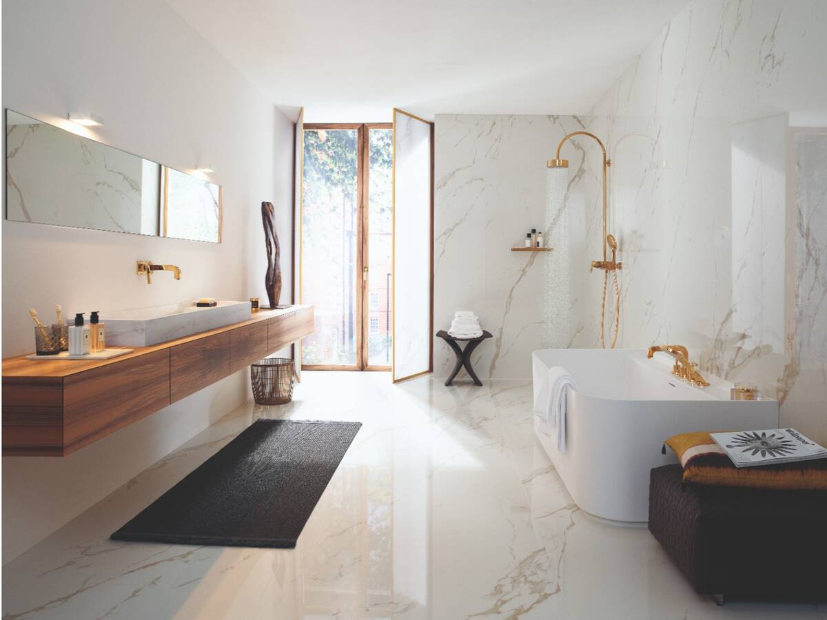 “轻奢淡雅风”雅生浴室构想。