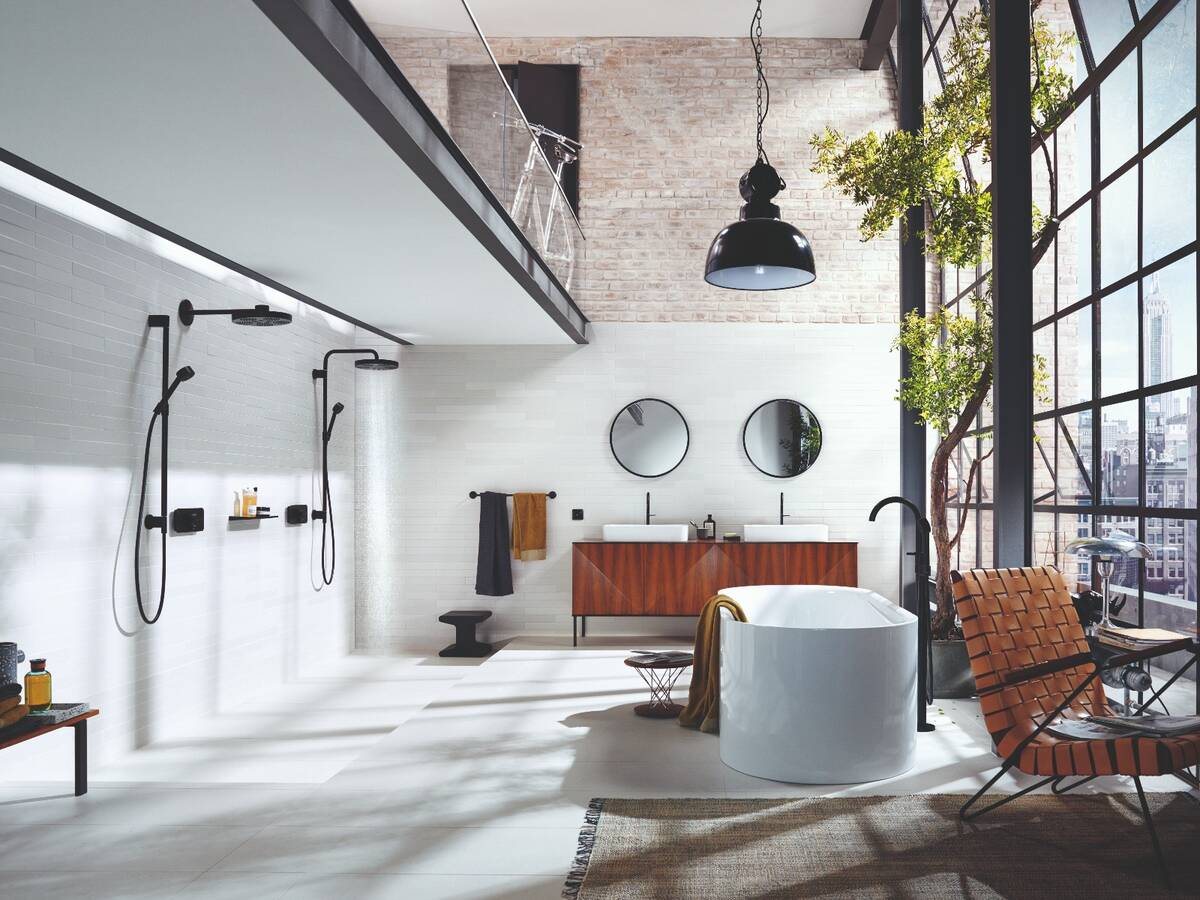 Barber Osgerby“当代工业风”浴室构想。