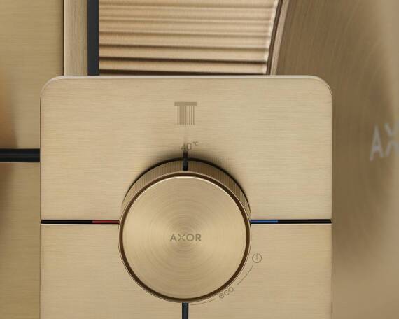 雅生 ShowerSelect ID 恒温器特写——精准操控，不失个性