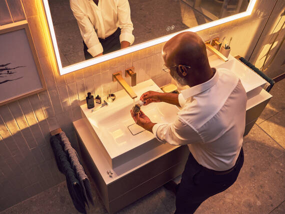 男士用汉斯格雅梦迪宝龙头清洗毛刷