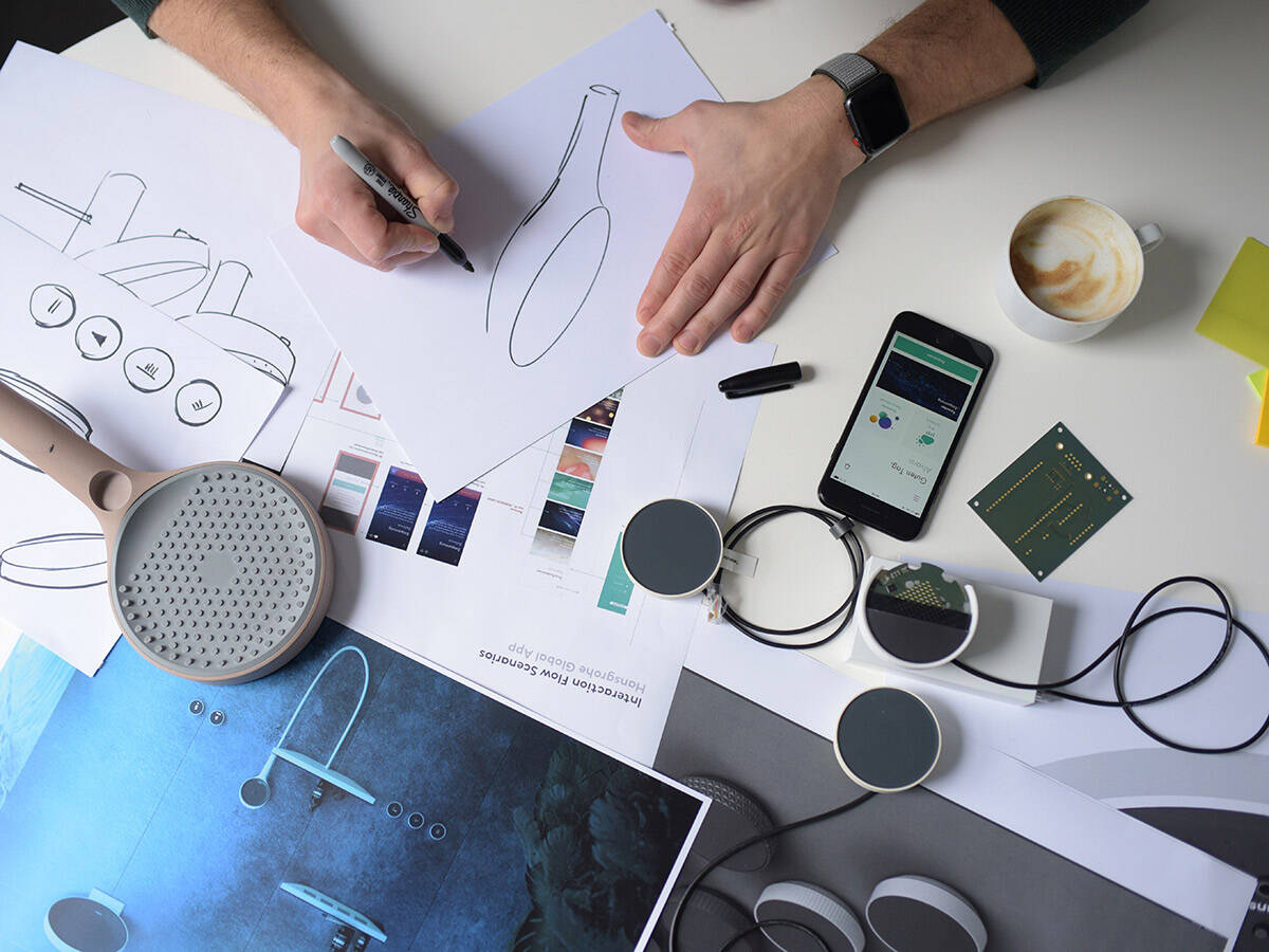 汉斯格雅先进的花洒设计。