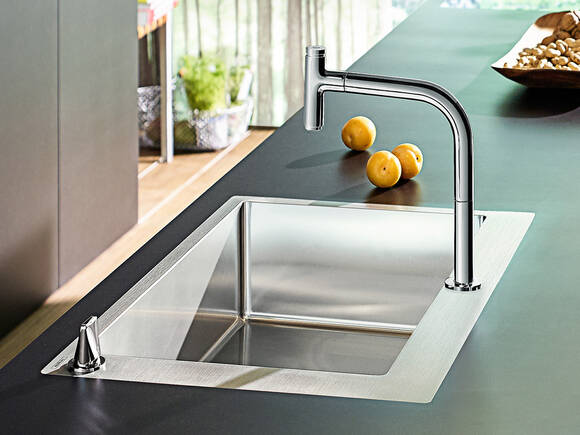 汉斯格雅Metris梦迪诗 M71 Select 2 孔龙头，摇转杆。