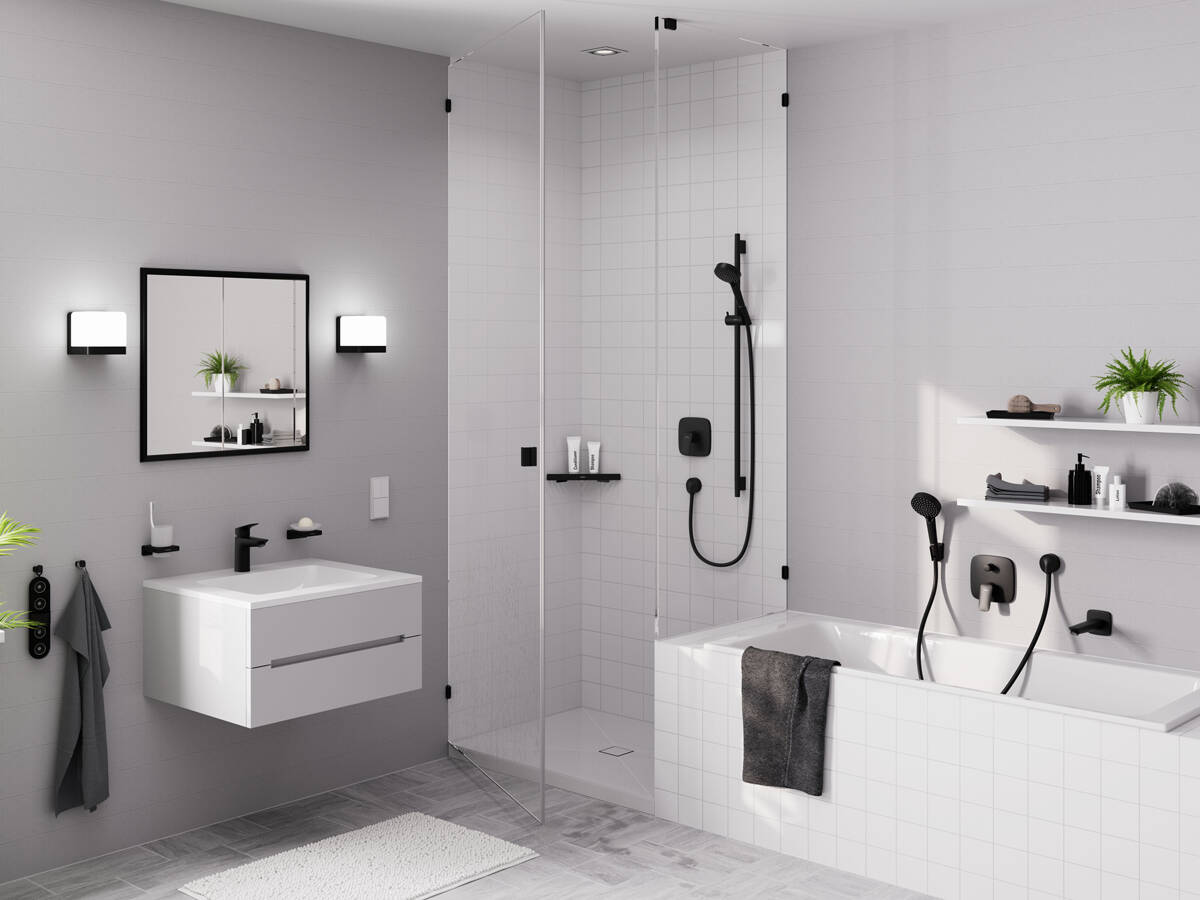 汉斯格雅Logis 洛捷丝 Fine 独立式台盆龙头。