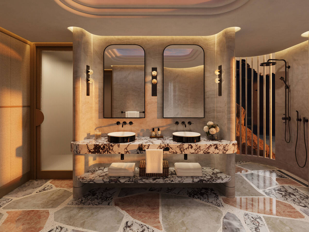 Tara Bernerd & Partners 的阿祖罗浴室构想