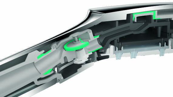 汉斯格雅Select：巧妙设计的耐用机械结构。