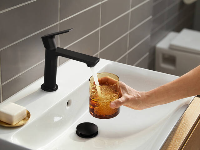 通过黑色的冷启动龙头实现居家节能。