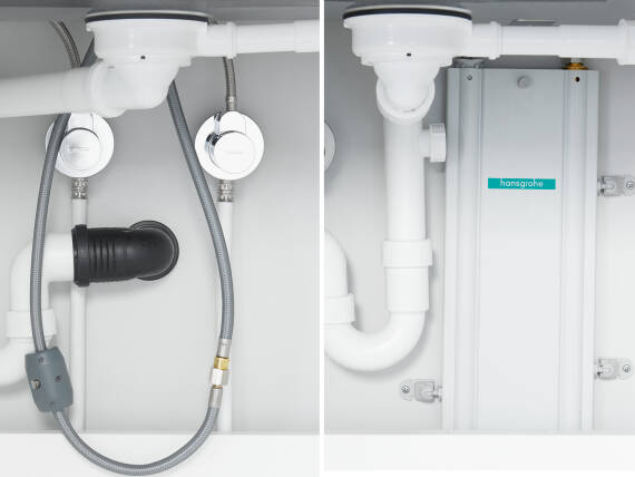 安全收纳于 sBox 内部的软管导向装置。