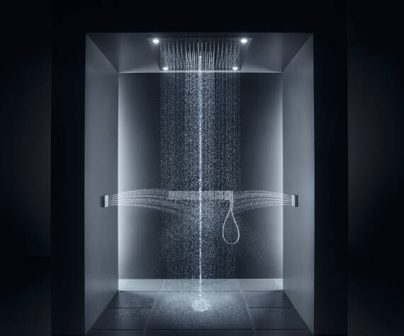 AXOR ShowerCollection. Overhead and side showers.