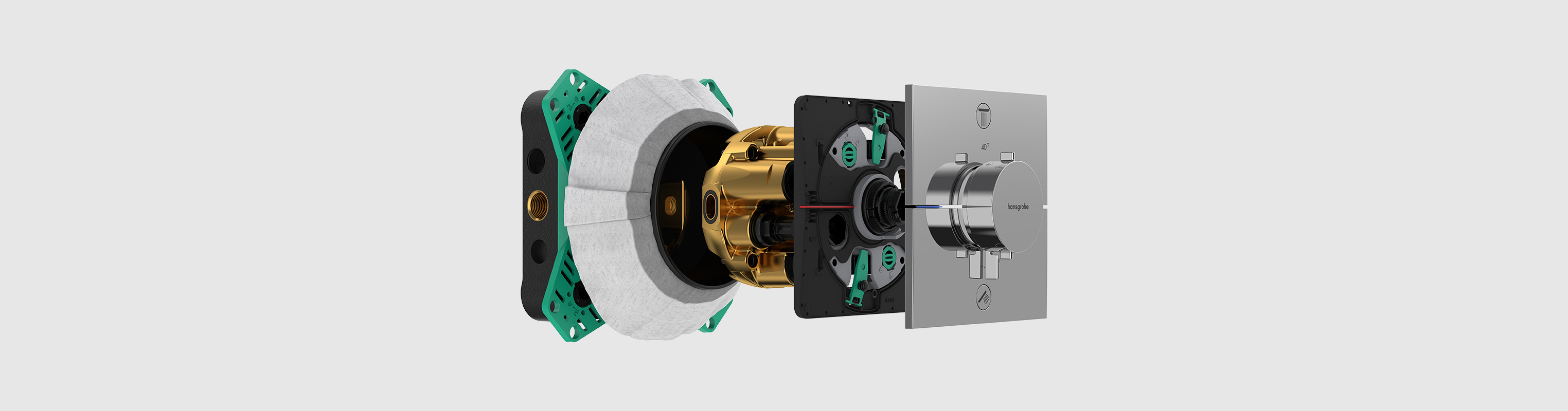 iBox universal 2 基础套件及 ShowerSelect Comfort 预制品套件。