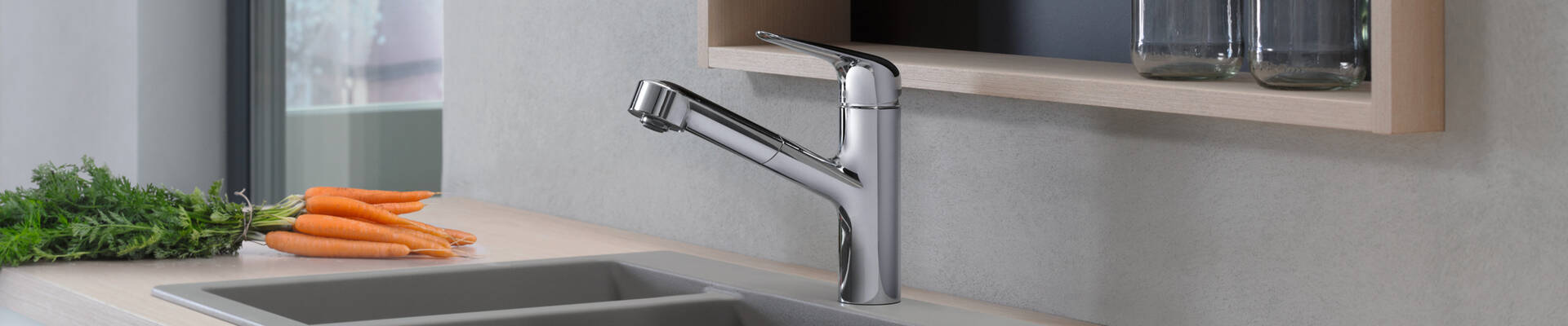 可以快速替换的汉斯格雅 M42 厨房龙头。