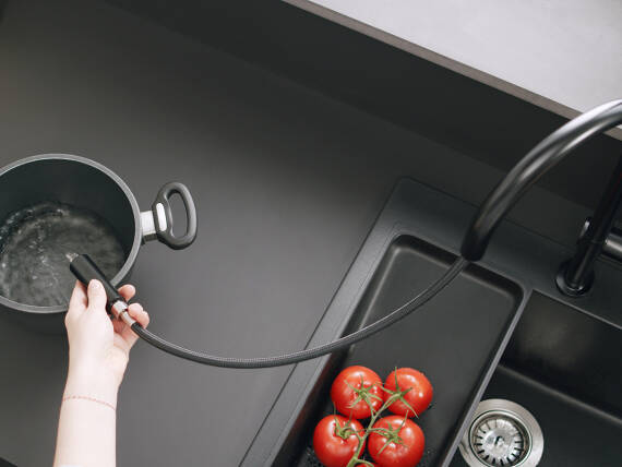 带 sBox 的抽拉式龙头的作业半径