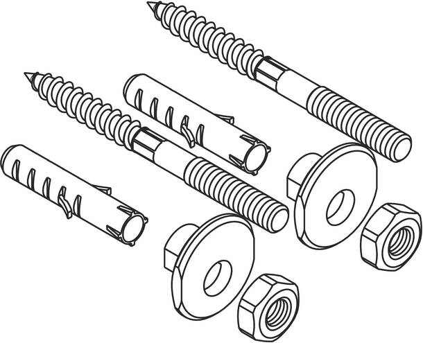 HG mounting kit AXOR basin wall mounted