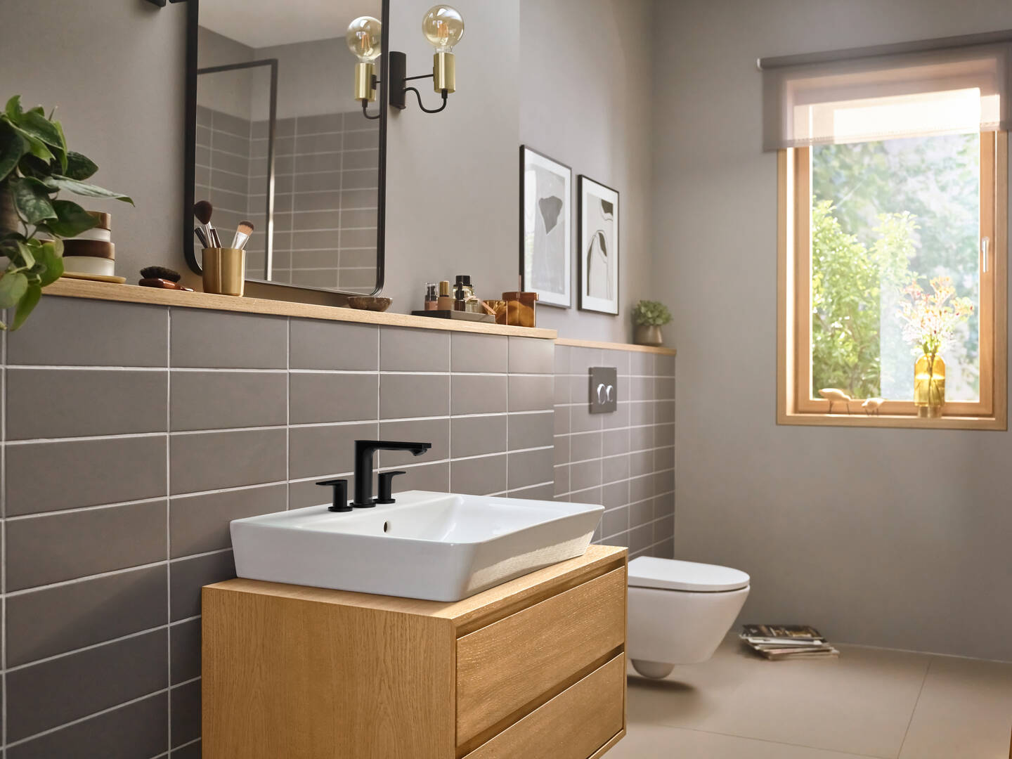 关闭：三孔面盆龙头110，带提拉落水套件 1