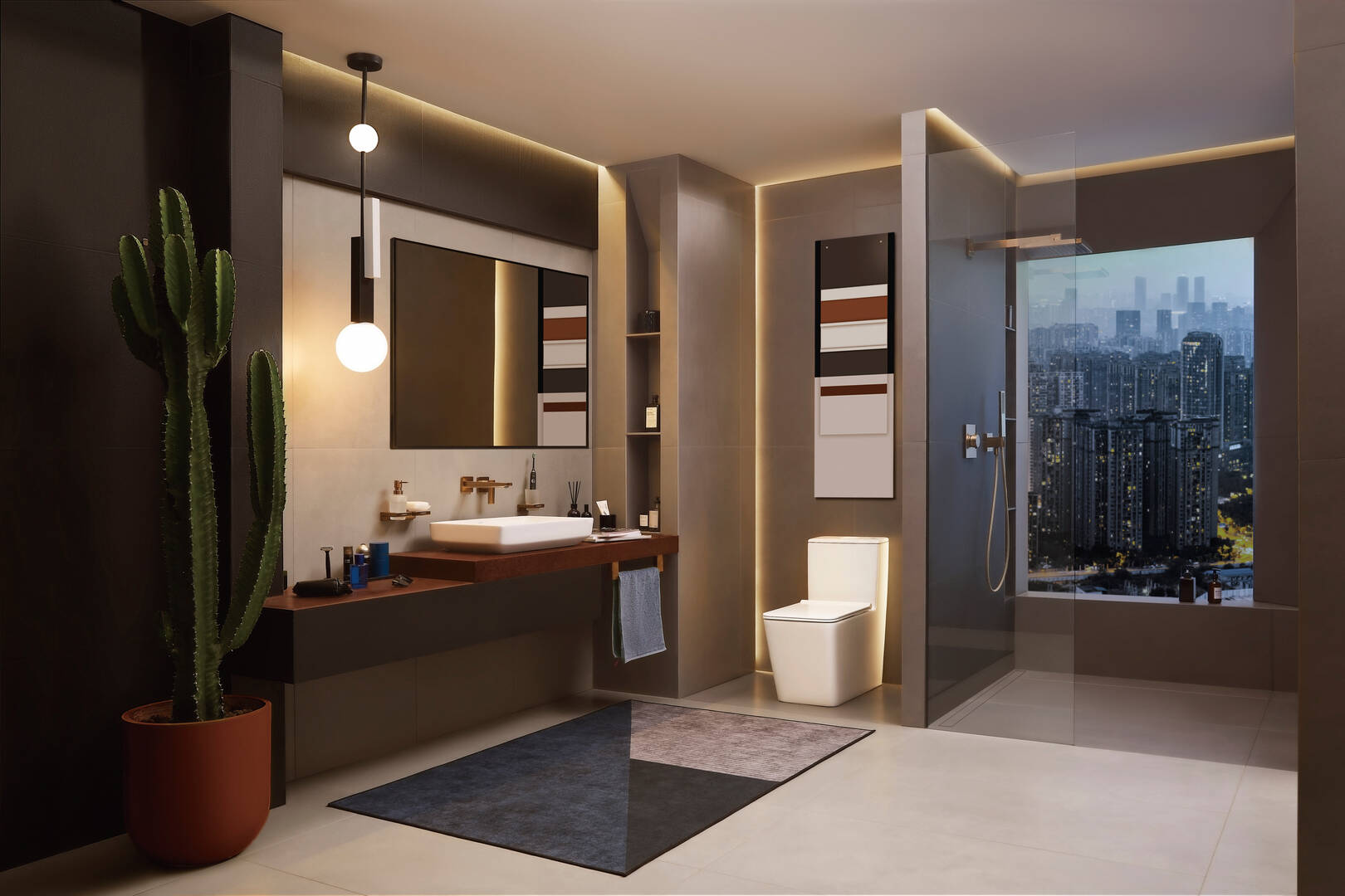 关闭：暗装两功能恒温龙头 1