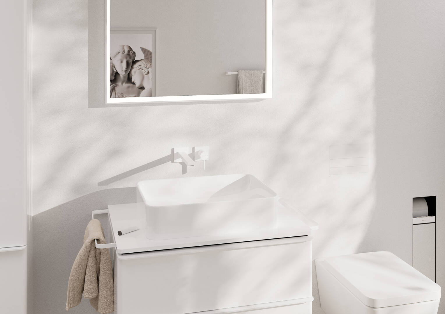 关闭：暗装墙出水单把手面盆龙头，出水嘴225mm 1