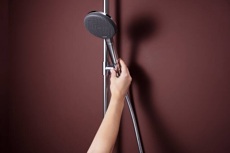 关闭：淋浴管 S 300 单速 Puro，带恒温淋浴龙头 1