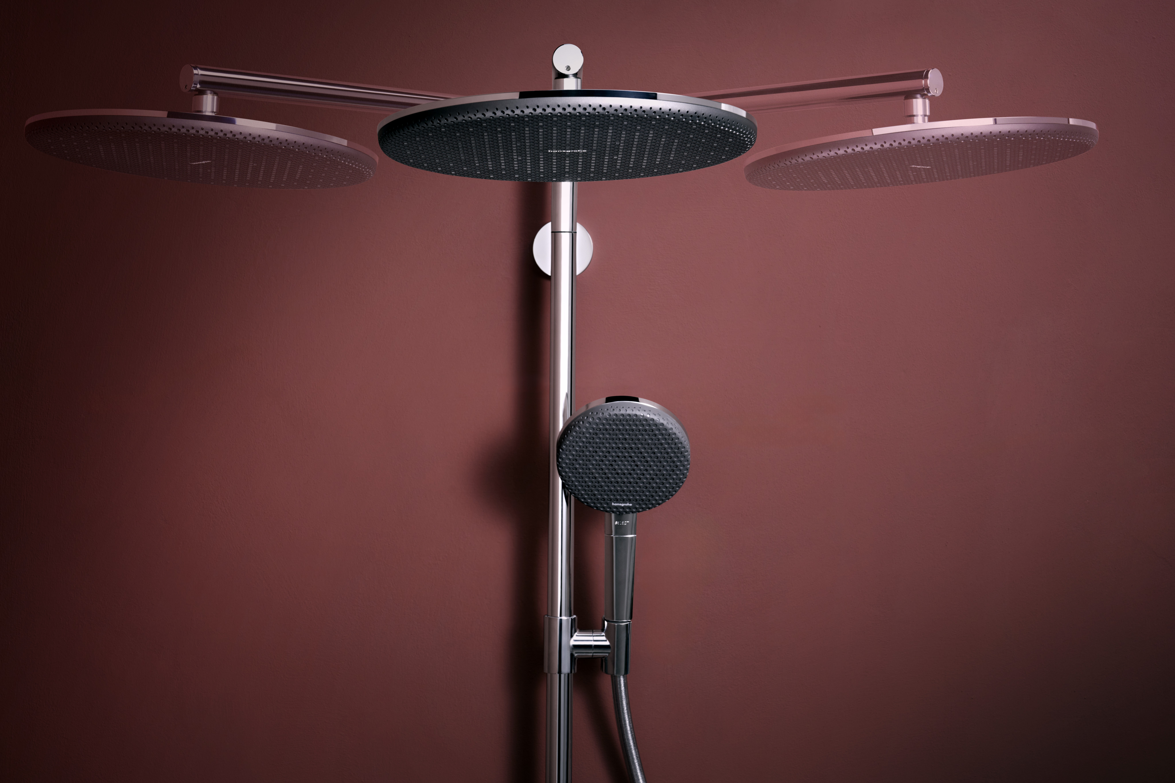 关闭：淋浴管 S 300 单速 Puro，带恒温淋浴龙头 2