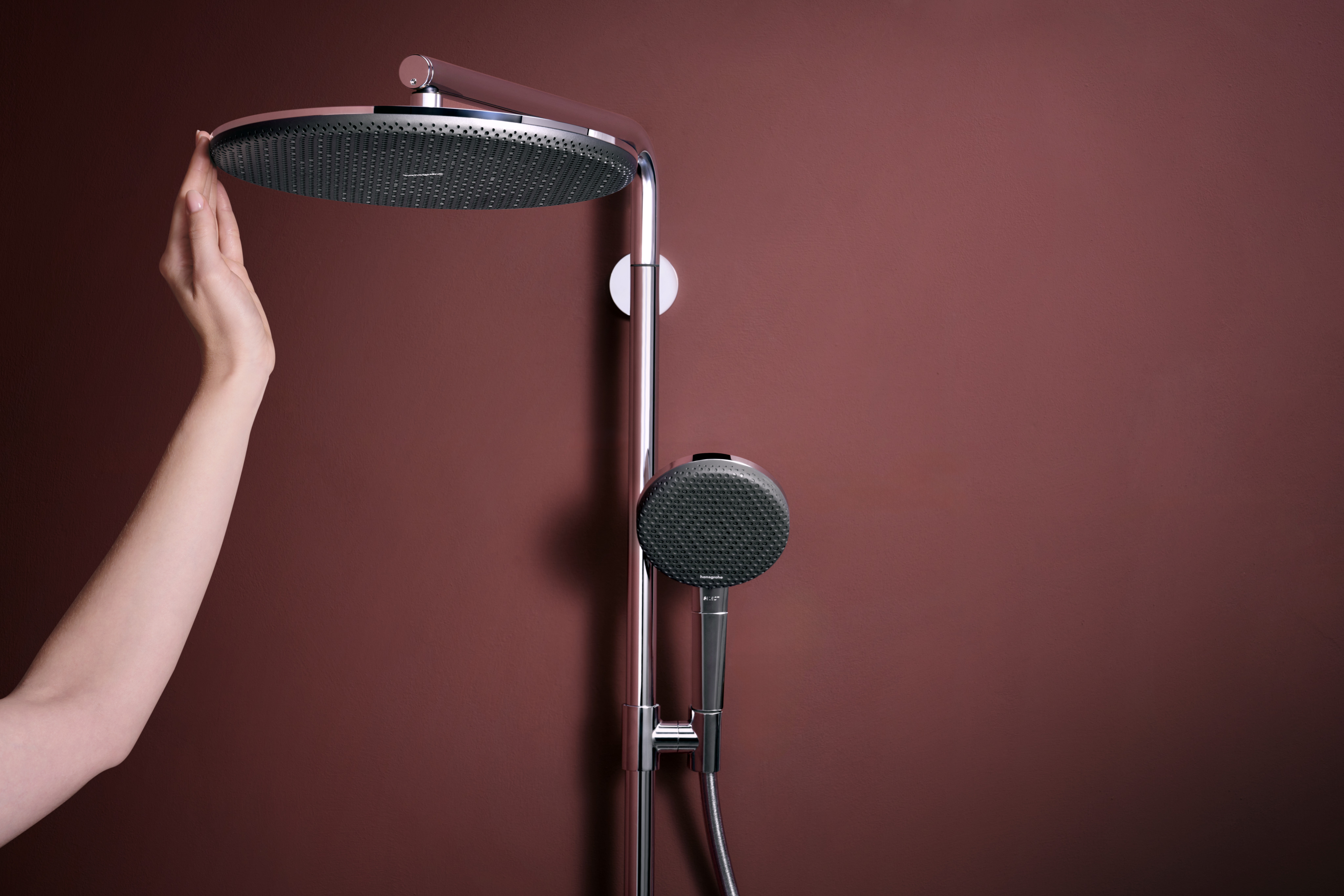 关闭：淋浴管 S 300 单速 Puro，带恒温淋浴龙头 3