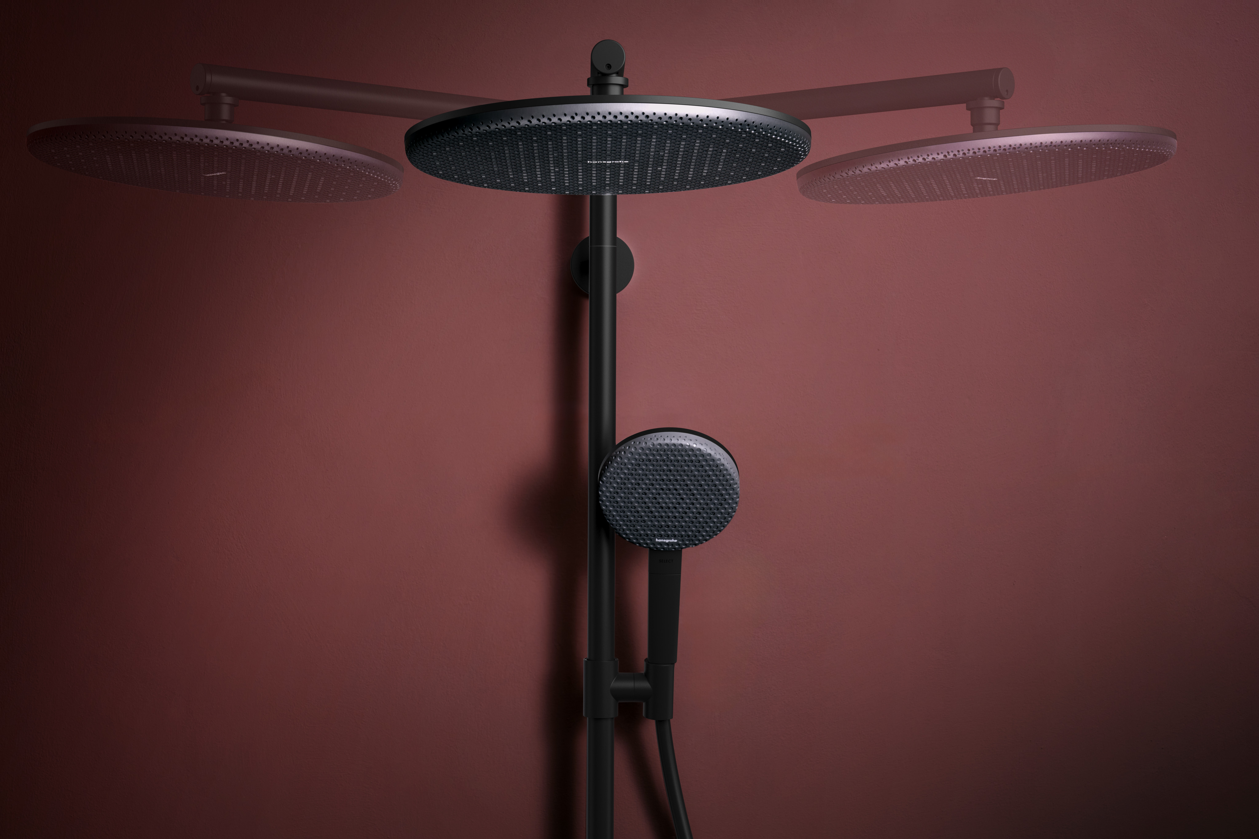 关闭：淋浴管 S 300 单速 Puro，带恒温淋浴龙头 2