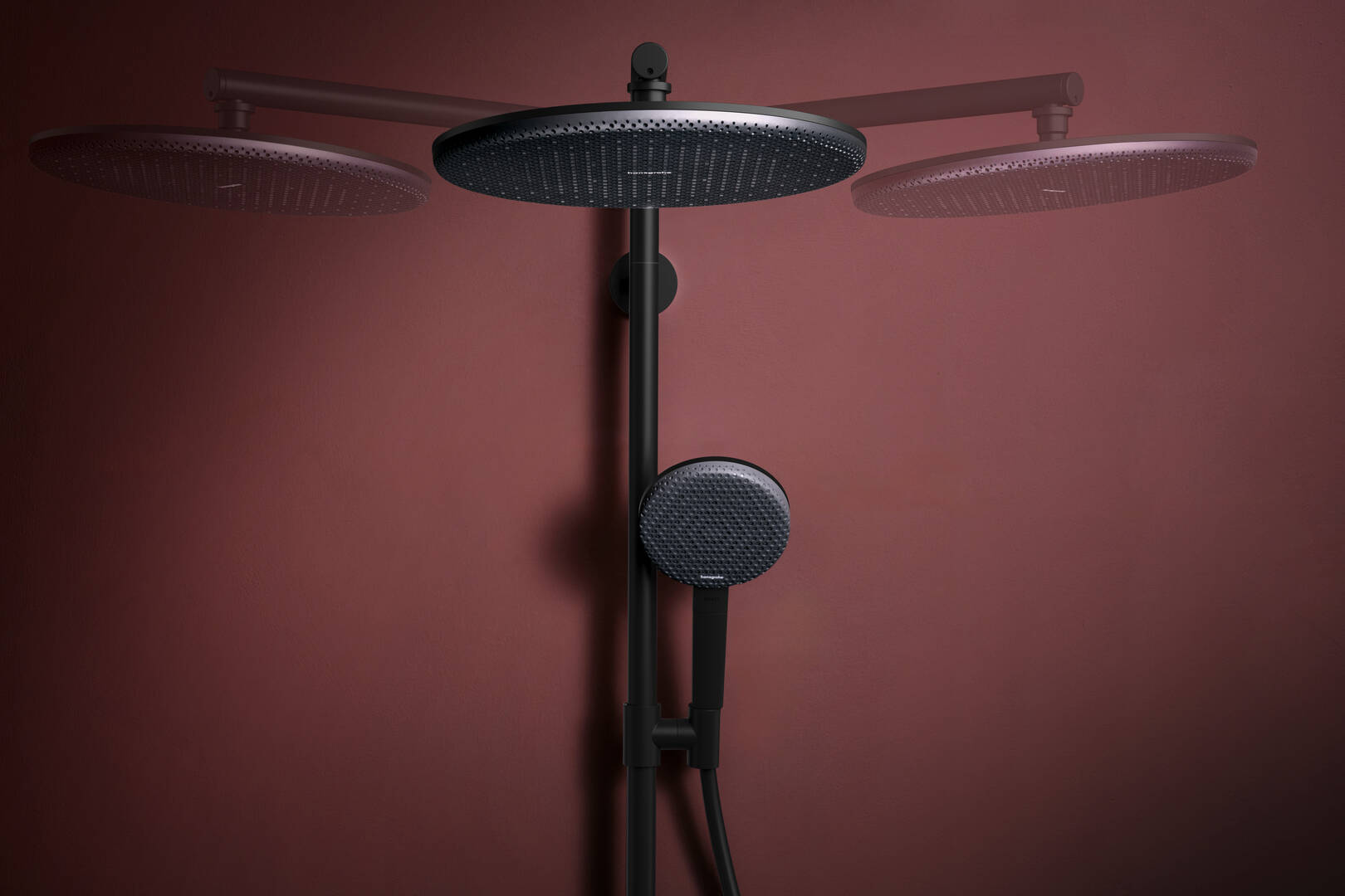 关闭：淋浴管 S 300 单速 Puro，带恒温淋浴龙头 2