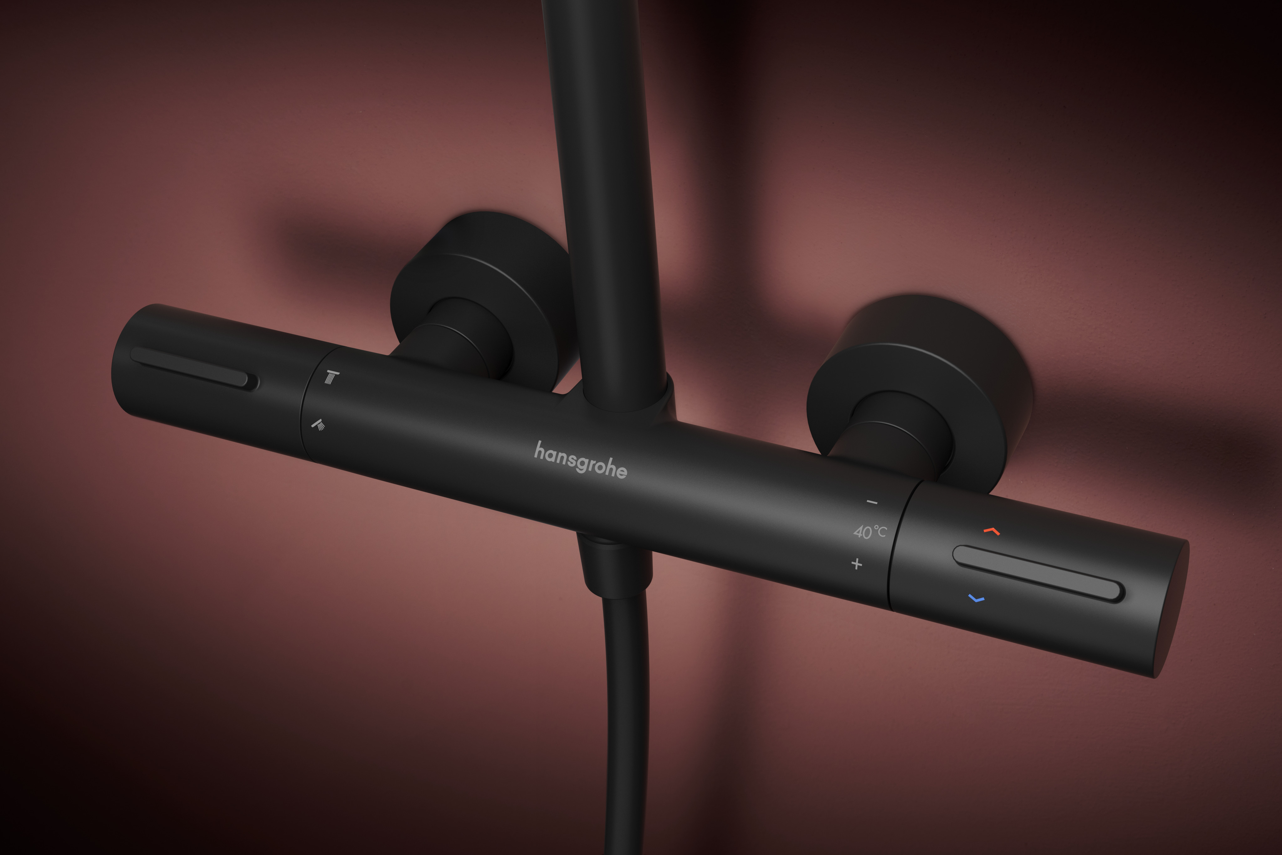 关闭：淋浴管 S 300 单速 Puro，带恒温淋浴龙头 4