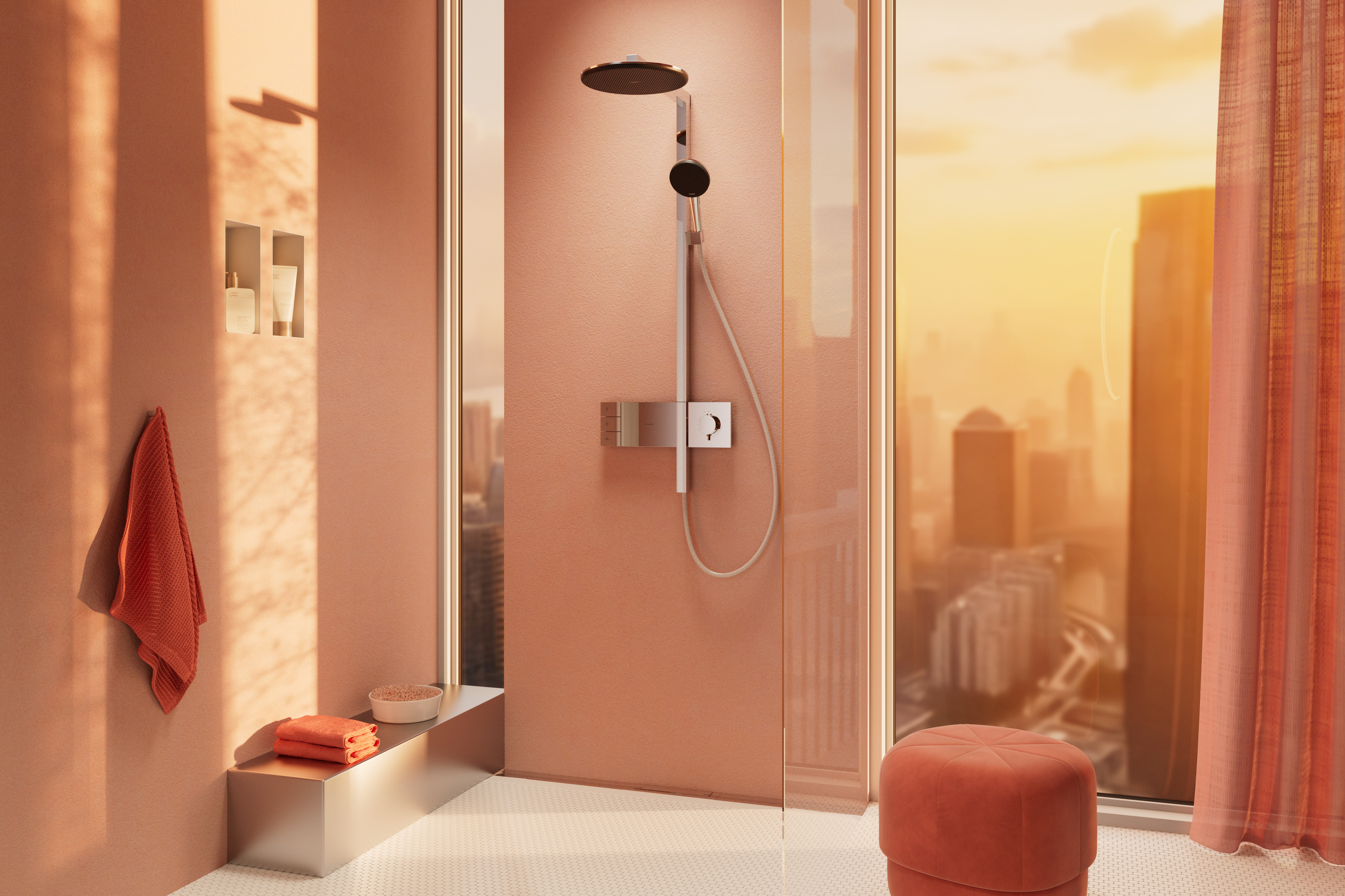 关闭：恒温淋浴管 S 300 两速，带ShowerSelect舒享版 4