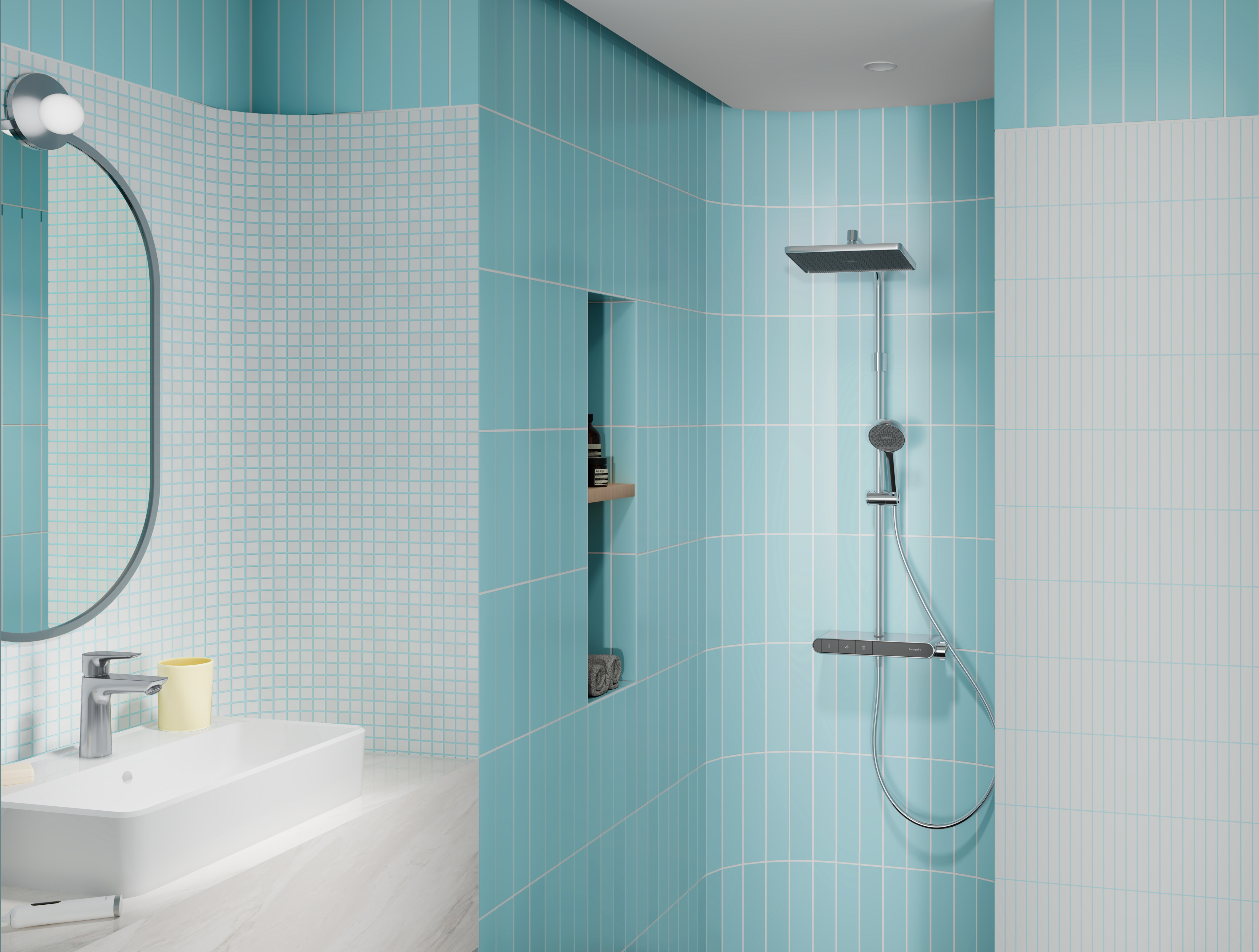 关闭：淋浴管290/180 单速  ShowerTablet Select 360恒温浴缸龙头