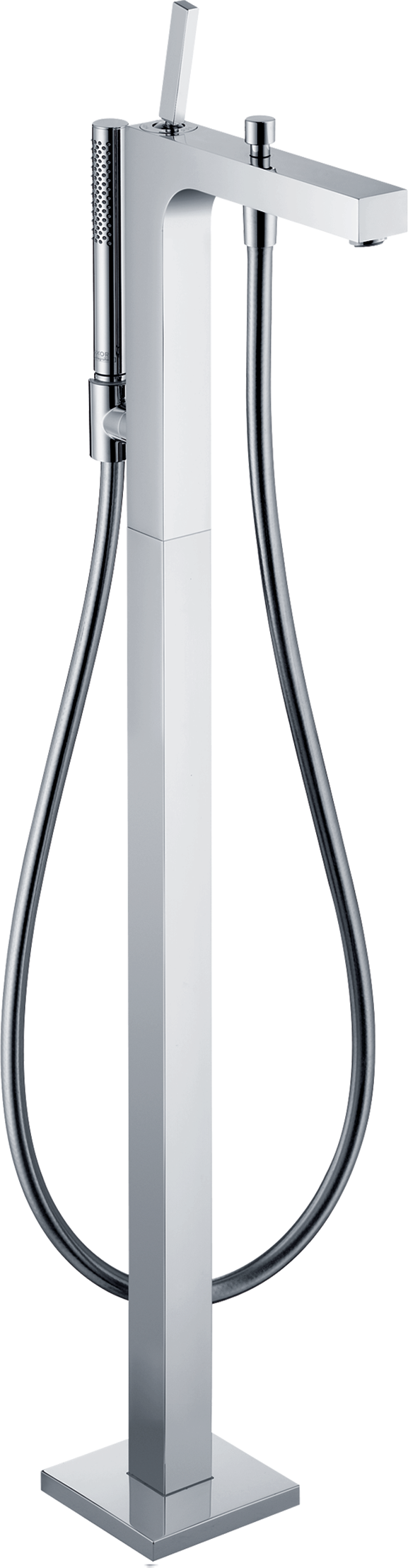 落地式单把手浴缸龙头，带摇杆把手