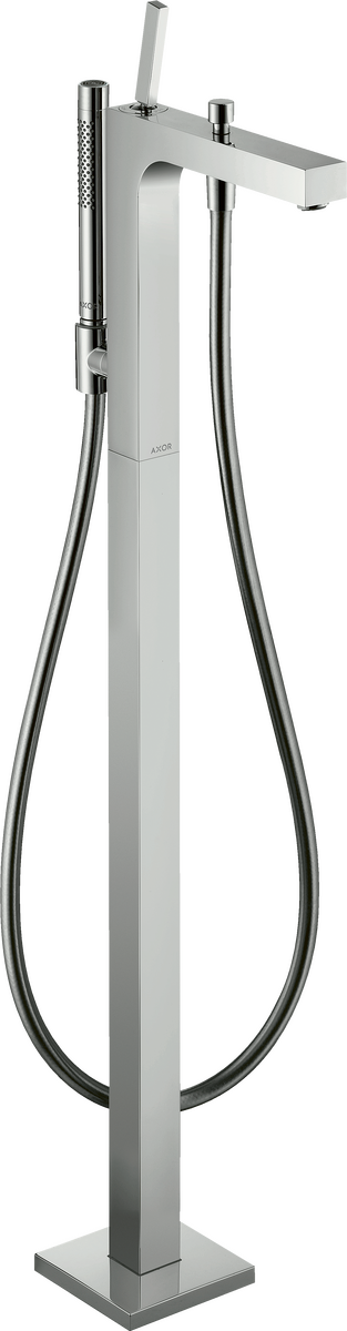 落地式单把手浴缸龙头，带摇杆把手