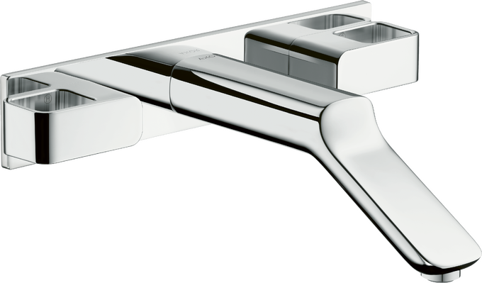 暗装墙出水三孔面盆龙头，出水嘴228mm