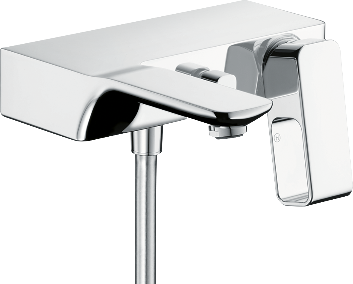 明装单把手浴缸龙头