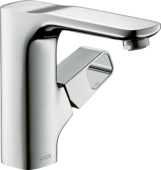 单把手面盆龙头130，带提拉落水套件