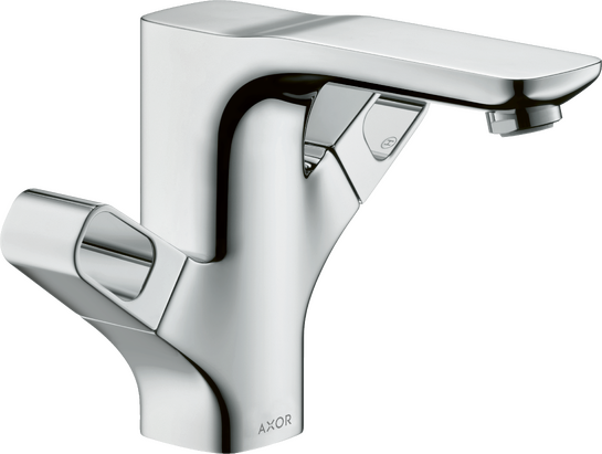 双把手面盆龙头120，带提拉落水套件