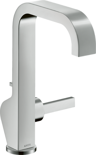 单把手面盆龙头190，带摇杆把手和提拉落水套件