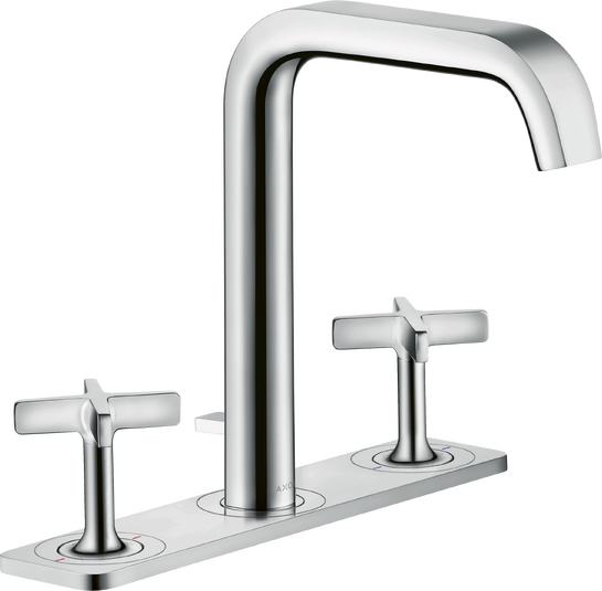 三孔面盆龙头170，带面板和提拉落水套件