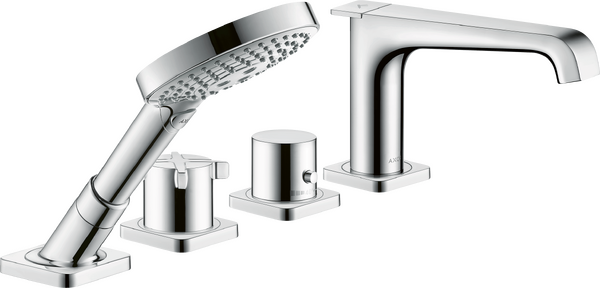 四孔周边安装恒温浴缸龙头