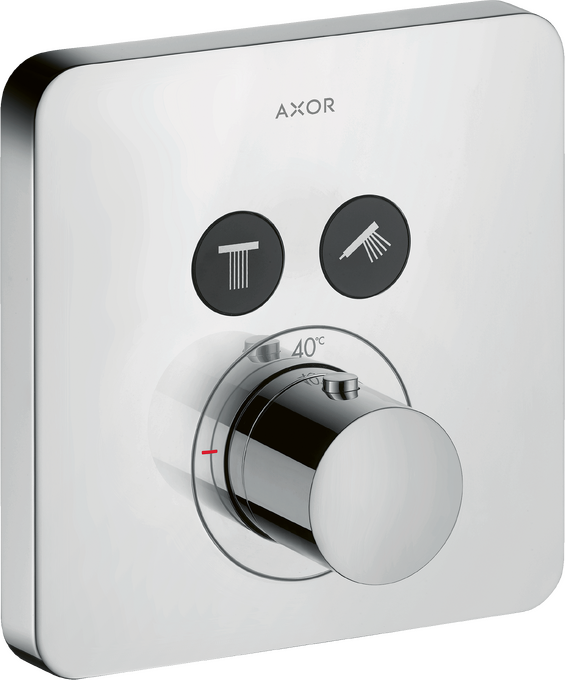 暗装两功能恒温龙头，柔和方形