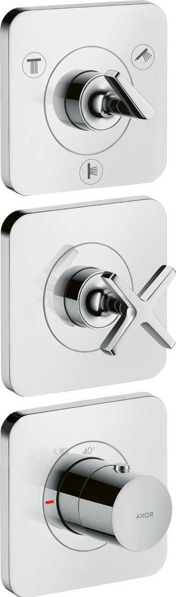 暗装三功能恒温模块380/120，带装饰盖