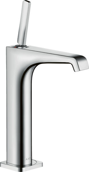 单把手面盆龙头190，带摇杆把手，带长流水型落水套件