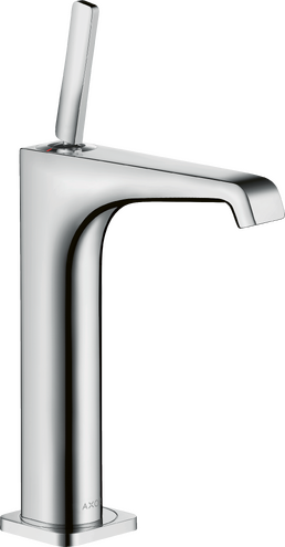 单把手面盆龙头190，带摇杆把手，带长流水型落水套件