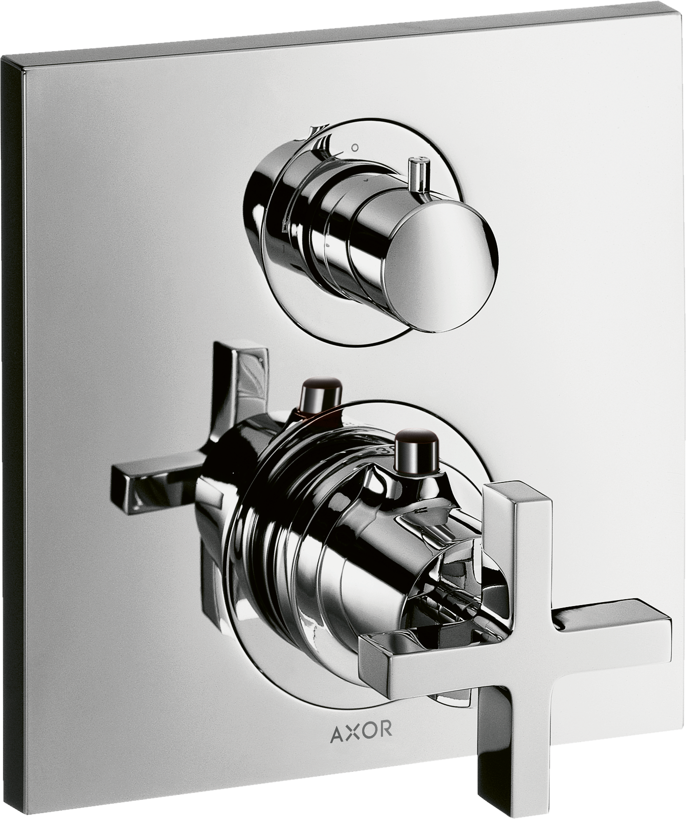 暗装恒温龙头，带开关/分水器和十字把手